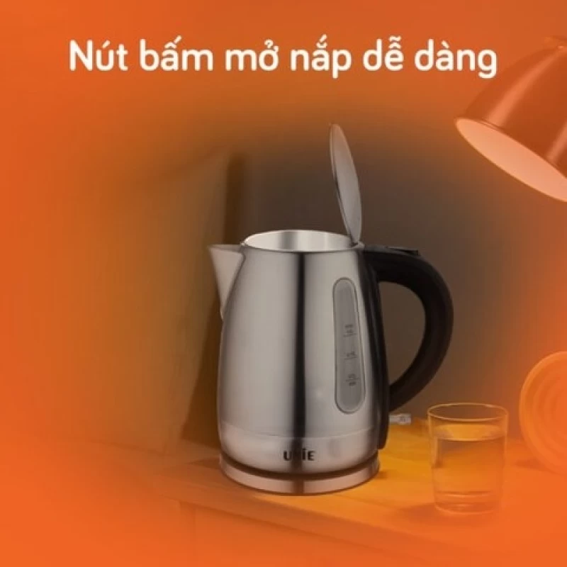 Ấm siêu tốc UNIE UE-300 dung tích 1L, chất liệu inox304 an toàn, vạch chia mức nước dễ quan sát - Hình ảnh 6 UNIE