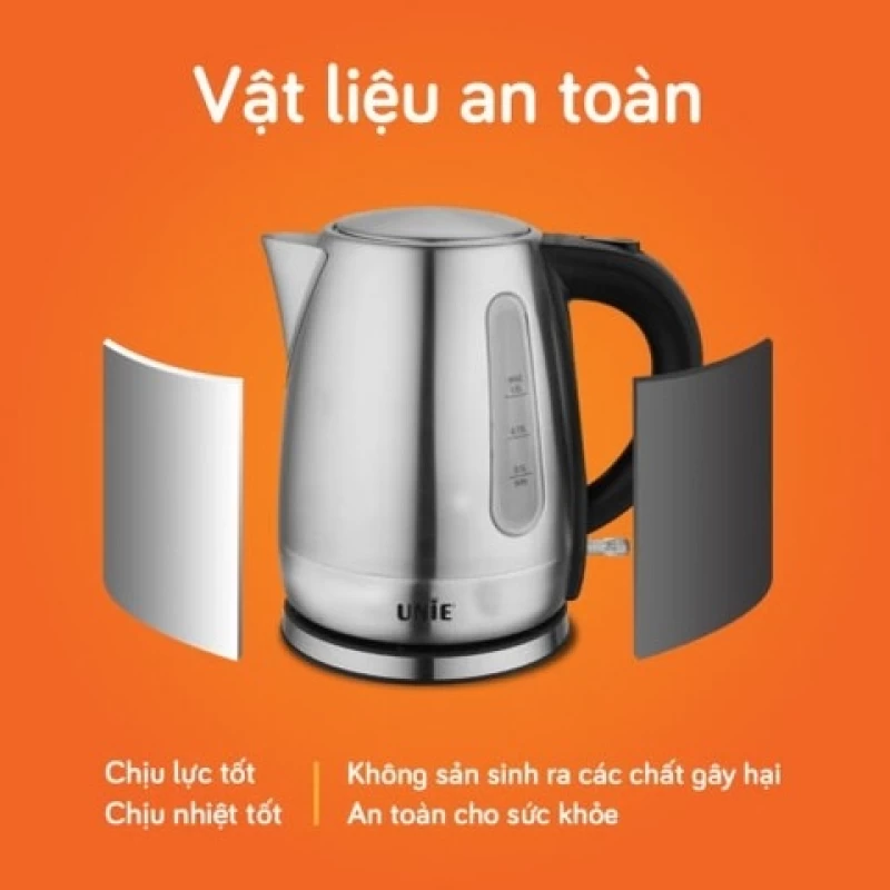 Ấm siêu tốc UNIE UE-300 dung tích 1L, chất liệu inox304 an toàn, vạch chia mức nước dễ quan sát - Hình ảnh 10 UNIE