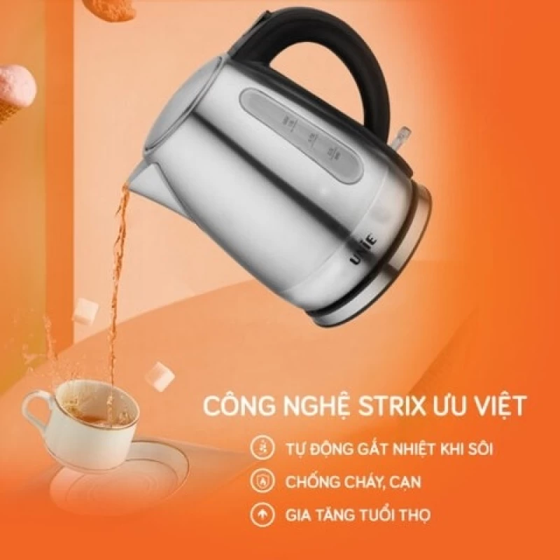 Ấm siêu tốc UNIE UE-300 dung tích 1L, chất liệu inox304 an toàn, vạch chia mức nước dễ quan sát - Hình ảnh 3 UNIE
