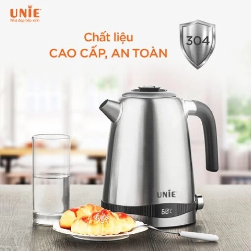 Ấm siêu tốc UNIE UEK1761S dung tích 1.7L, tùy chỉnh nhiệt độ nước, chất liệu inox 304 - Hình ảnh 2 UNIE