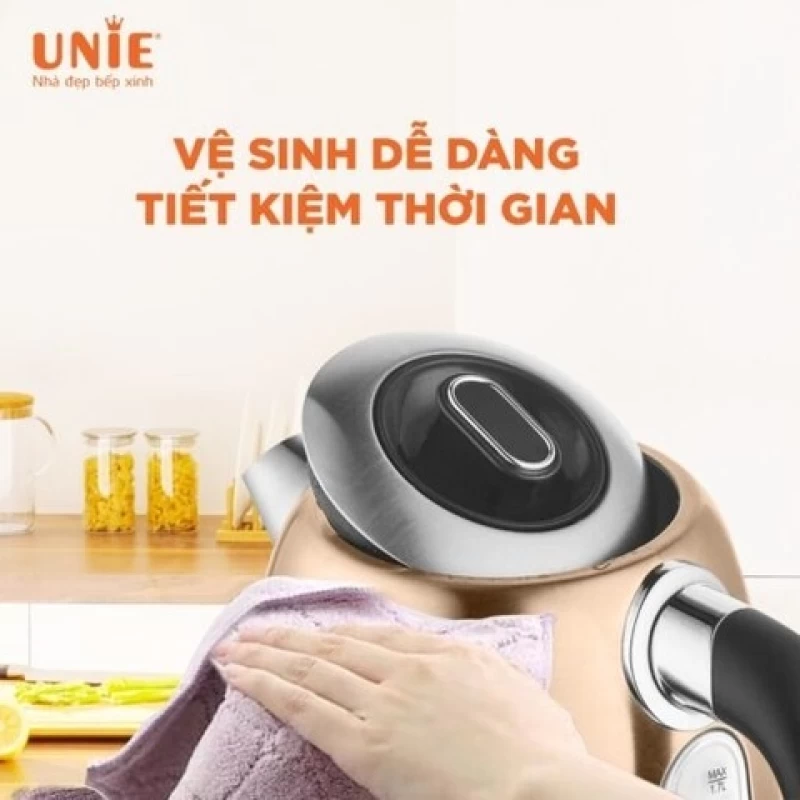 Ấm siêu tốc UNIE UEK1762C dung tích 1.7L, công suất 2200W, dễ dàng tuỳ chỉnh nhiệt độ nước - Hình ảnh 1 UNIE