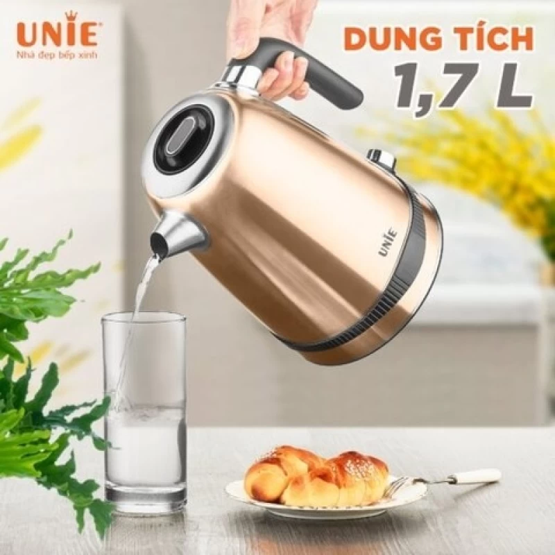 Ấm siêu tốc UNIE UEK1762C dung tích 1.7L, công suất 2200W, dễ dàng tuỳ chỉnh nhiệt độ nước - Hình ảnh 3 UNIE