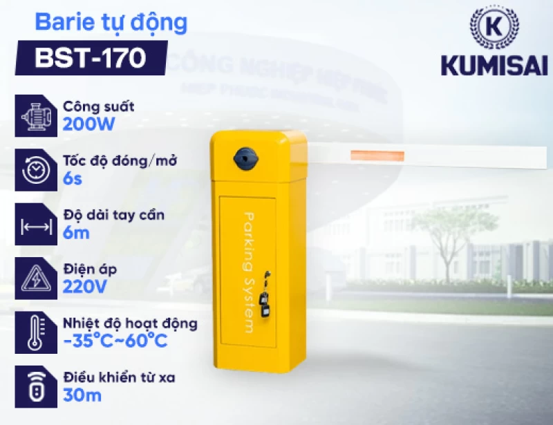 Barrier Tự Động Kumisai BST 170 - Hình ảnh 2 KUMISAI