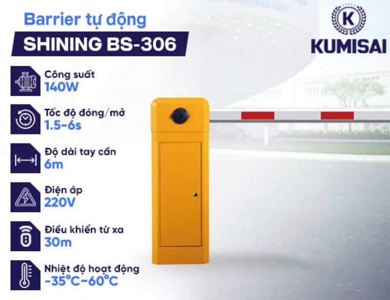 Barrier tự động Shining BS-306 - Hình ảnh 1 KUMISAI