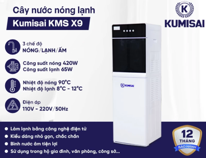 Cây nước nóng lạnh giá rẻ Kumisai KMS X9 - Hình ảnh 3 KUMISAI