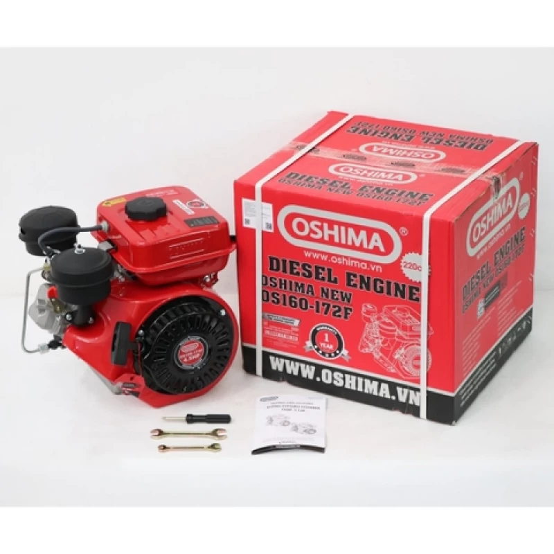 Động cơ nổ OSHIMA New OS160-172F 4.5HP Đỏ (Dầu) - Hình ảnh 1 OSHIMA