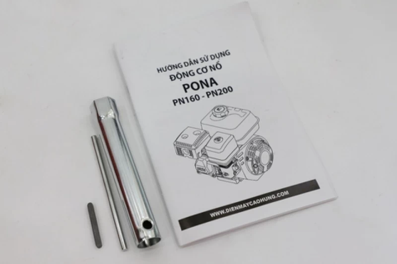 Động cơ nổ Pona PN160 5.5HP Cam-trắng-đen 4 thì - Hình ảnh 1 PONA