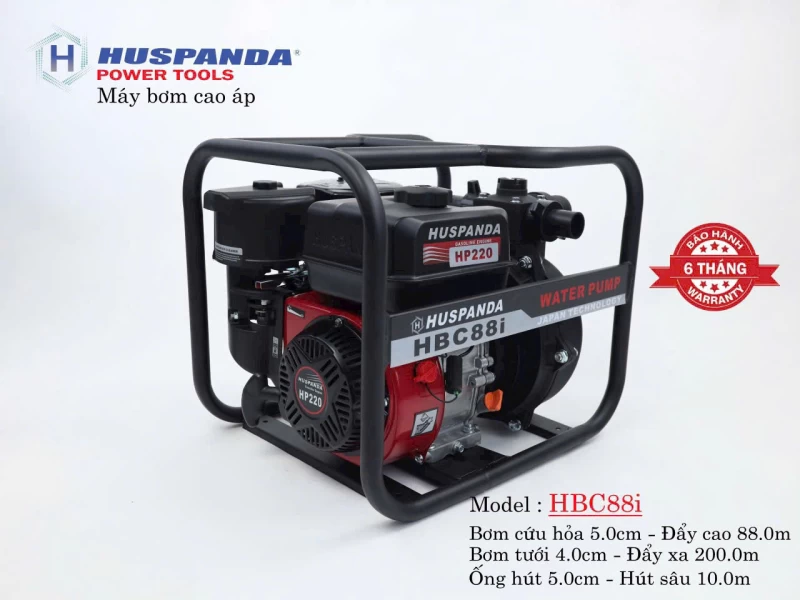 Máy Bơm Nước Chạy Xăng Cao Áp 7Hp Huspanda HBC88i - Hình ảnh 5 HUSPANDA