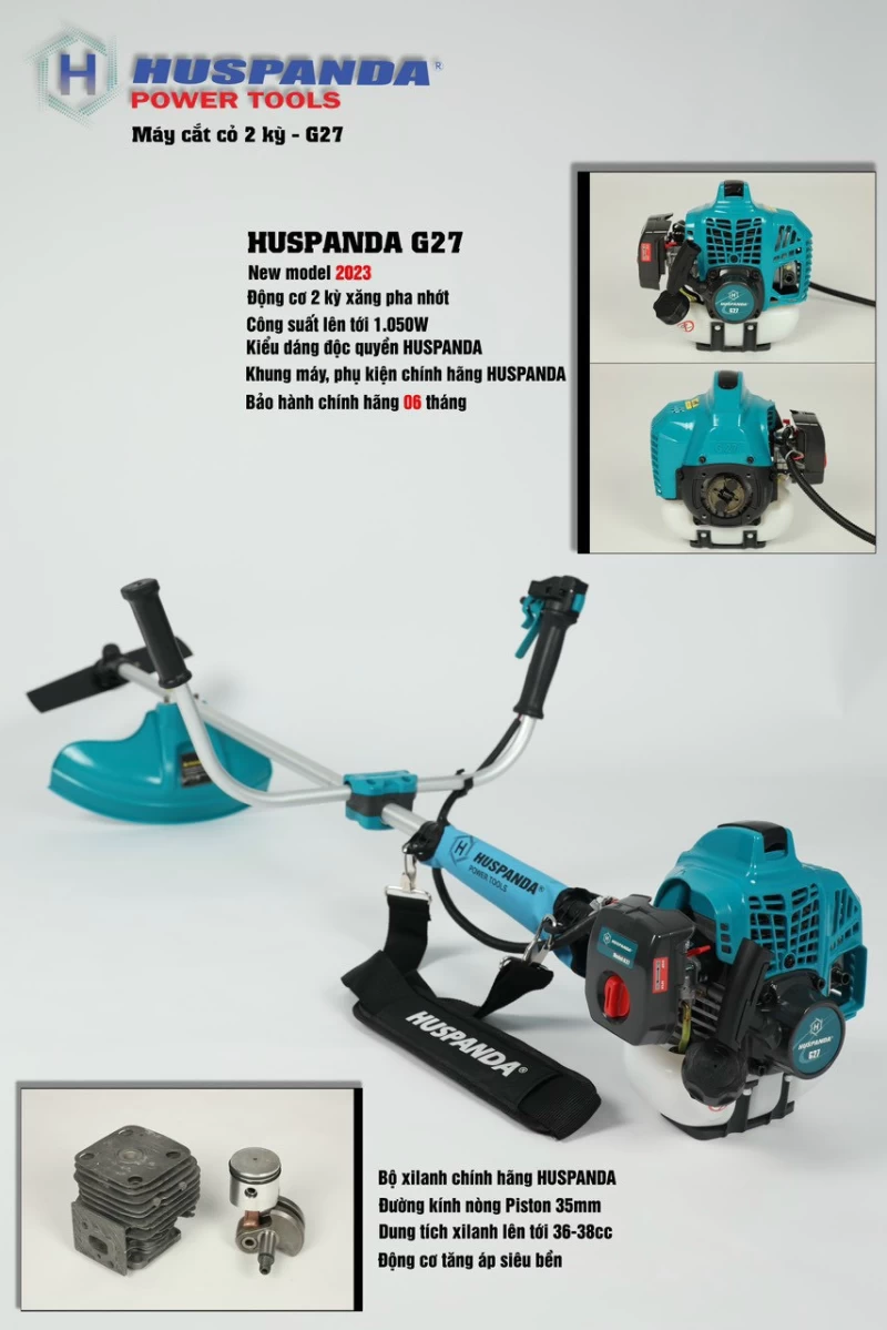 Máy Cắt Cỏ 2 Thì 1050W Huspanda G27 - Hình ảnh 1 HUSPANDA