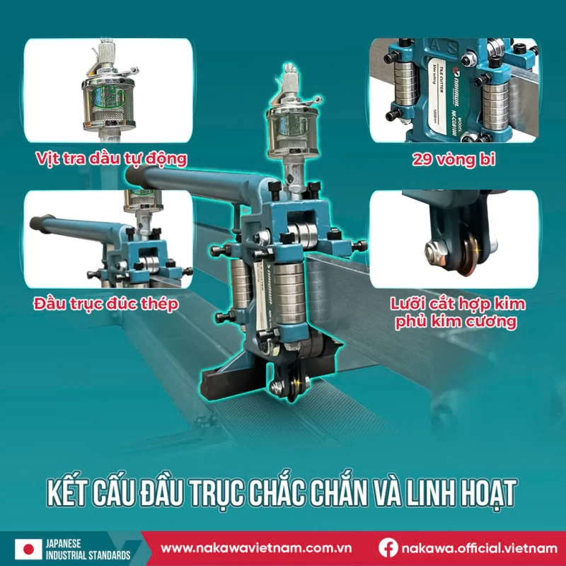 Máy Cắt Gạch Bàn Đẩy Tay Nakawa NK-CGB1000 - Hình ảnh 4 NAKAWA