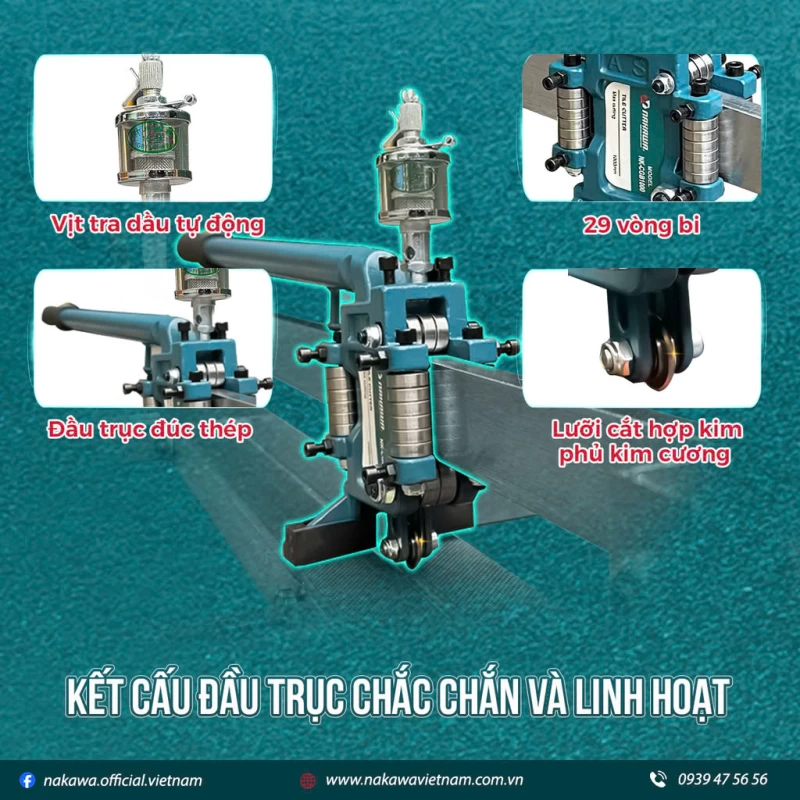 Máy Cắt Gạch Bàn Đẩy Tay Nakawa NK-CGB1200 - Hình ảnh 2 NAKAWA