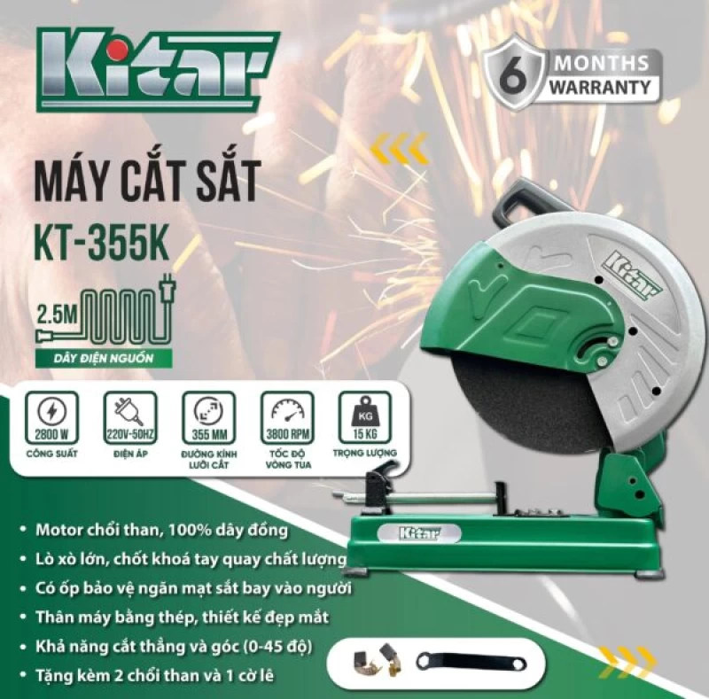 Máy Cắt Sắt 2800W Kitar KT-355K - Hình ảnh 5 KITAR