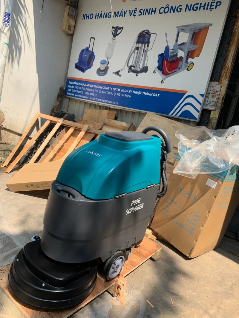 Máy chà sàn công nghiệp liên hợp CLEPRO P50B (Dùng ắc quy) - Hình ảnh 2 CLEPRO