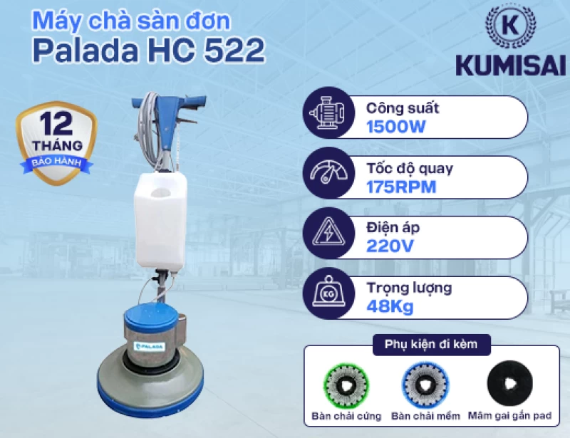 Máy chà sàn đơn Palada HC 522 - Hình ảnh 1 PALADA