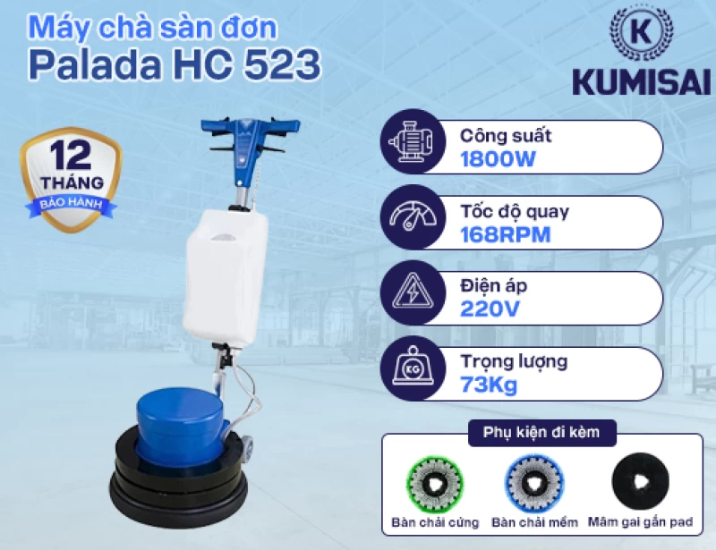 Máy chà sàn đơn Palada HC 523 - Hình ảnh 1 PALADA