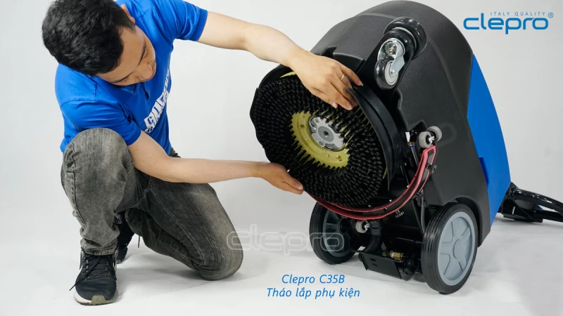 Máy chà sàn liên hợp CLEPRO C35B (Dùng ắc quy) - Hình ảnh 4 CLEPRO