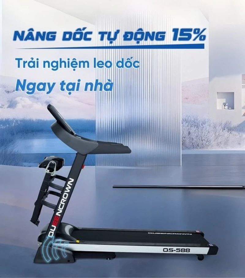 Máy chạy bộ Queen Crown QS588 - Hình ảnh 9 QUEEN CROWN