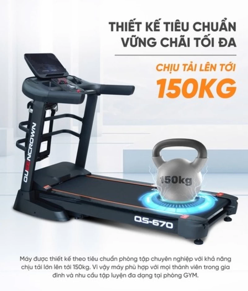 Máy chạy bộ Queen Crown QS670 - Hình ảnh 10 QUEEN CROWN