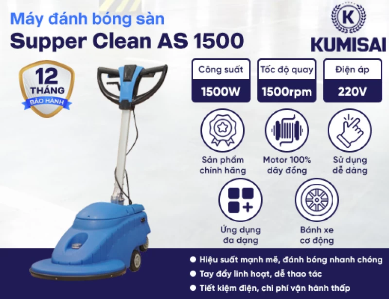 Máy đánh bóng sàn Supper Clean AS 1500 - Hình ảnh 1 SUPPER CLEAN