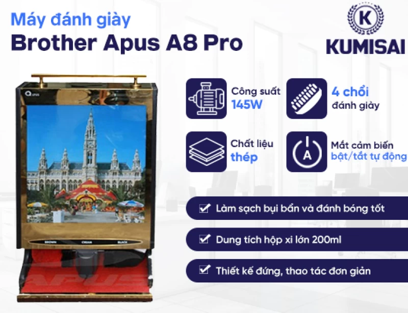 Máy đánh giày Brother Apus A8 Pro - Hình ảnh 1 APUS