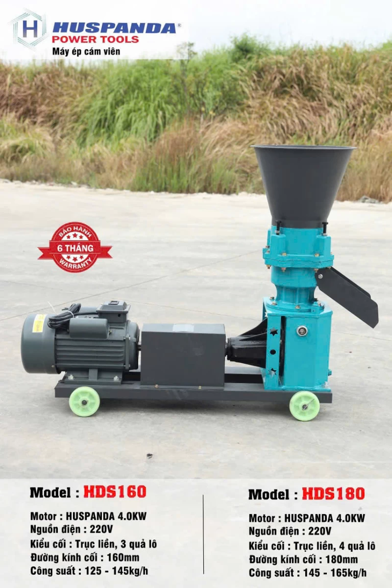 Máy Ép Cám Viên 4Kw Huspanda HDS180 - Hình ảnh 1 HUSPANDA