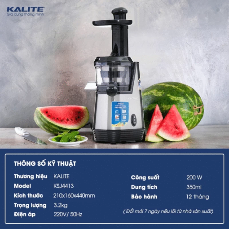 Máy ép chậm KALITE KSJ4413 cao cấp ép kiệt bã không sinh nhiệt - Hình ảnh 9 KALITE