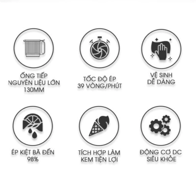 Máy ép chậm KALITE KSJ868 động cơ DC siêu khỏe ép kiệt bã - Hình ảnh 6 KALITE