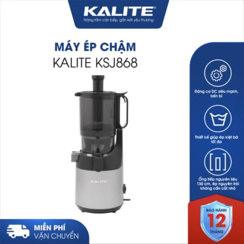 Máy ép chậm KALITE KSJ868 động cơ DC siêu khỏe ép kiệt bã - Hình ảnh 1 KALITE