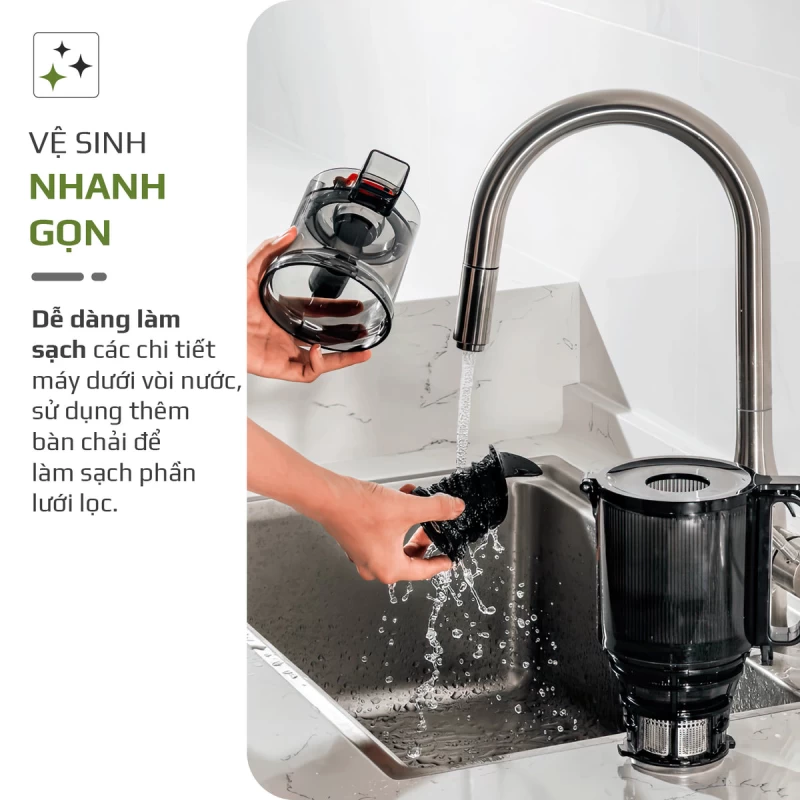 Máy Ép Chậm OLIVO SJ240 - Phiên Bản Giới Hạn Màu Titanium - Khoang Tiếp Lớn - Giải Pháp Hoàn Hảo Cho Việc Ép Kết Hợp Trái Cây, Rau Củ - Hình ảnh 18 OLIVO