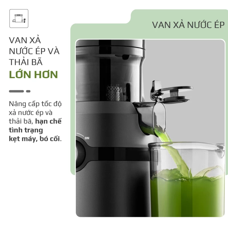 Máy Ép Chậm OLIVO SJ240 - Phiên Bản Giới Hạn Màu Titanium - Khoang Tiếp Lớn - Giải Pháp Hoàn Hảo Cho Việc Ép Kết Hợp Trái Cây, Rau Củ - Hình ảnh 11 OLIVO