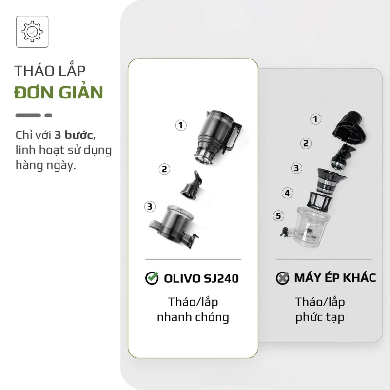 Máy Ép Chậm OLIVO SJ240 - Phiên Bản Giới Hạn Màu Titanium - Khoang Tiếp Lớn - Giải Pháp Hoàn Hảo Cho Việc Ép Kết Hợp Trái Cây, Rau Củ - Hình ảnh 17 OLIVO
