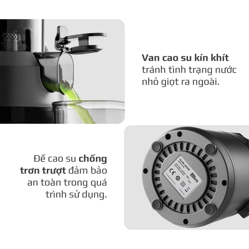 Máy Ép Chậm OLIVO SJ240 - Phiên Bản Giới Hạn Màu Titanium - Khoang Tiếp Lớn - Giải Pháp Hoàn Hảo Cho Việc Ép Kết Hợp Trái Cây, Rau Củ - Hình ảnh 22 OLIVO