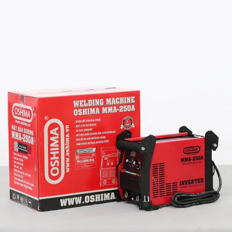 Máy hàn OSHIMA MMA-250A 9.6KVA Đỏ - Hình ảnh 1 OSHIMA