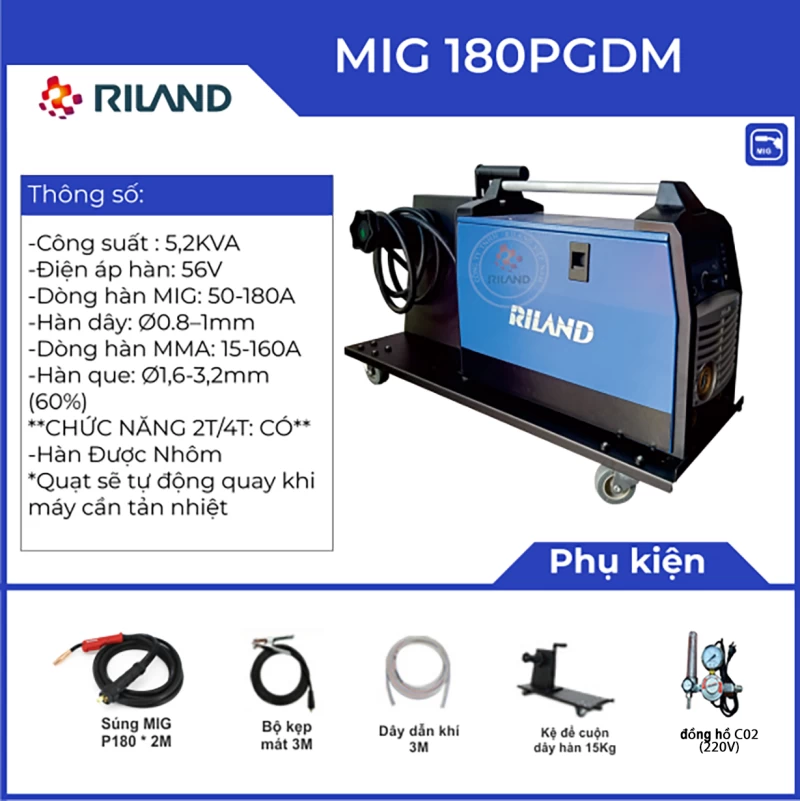 MÁY HÀN RILAND MIG 180PGDM - Hình ảnh 1 RILAND