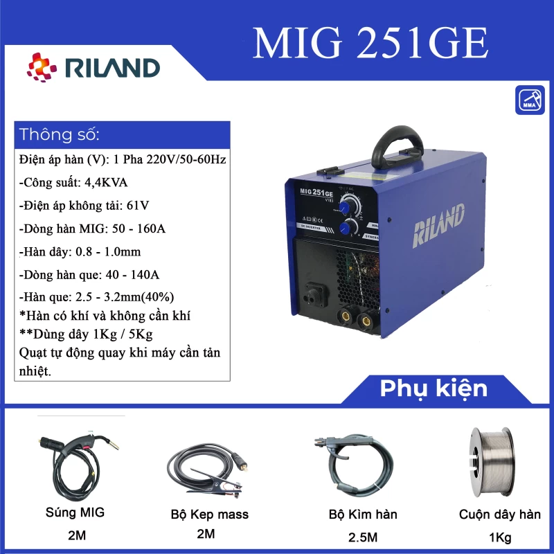 MÁY HÀN RILAND MIG 251GE - Hình ảnh 1 RILAND