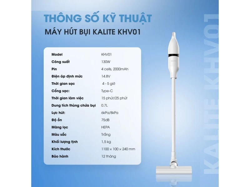 Máy hút bụi Kalite KHV01 - Hình ảnh 5 KALITE