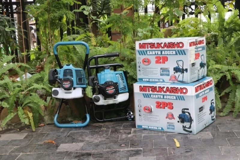 Máy khoan đất Mitsukaisho 2PS 2.2kW Xanh-đen 2 thì (không mũi) - Hình ảnh 16 OSHIMA