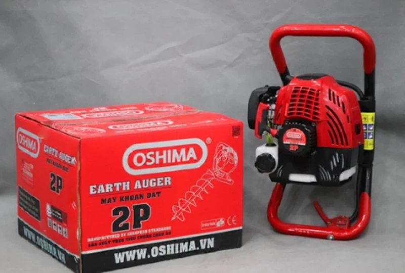Máy khoan đất Oshima 2P 52cc Đỏ 2 thì (không mũi) - Hình ảnh 3 OSHIMA