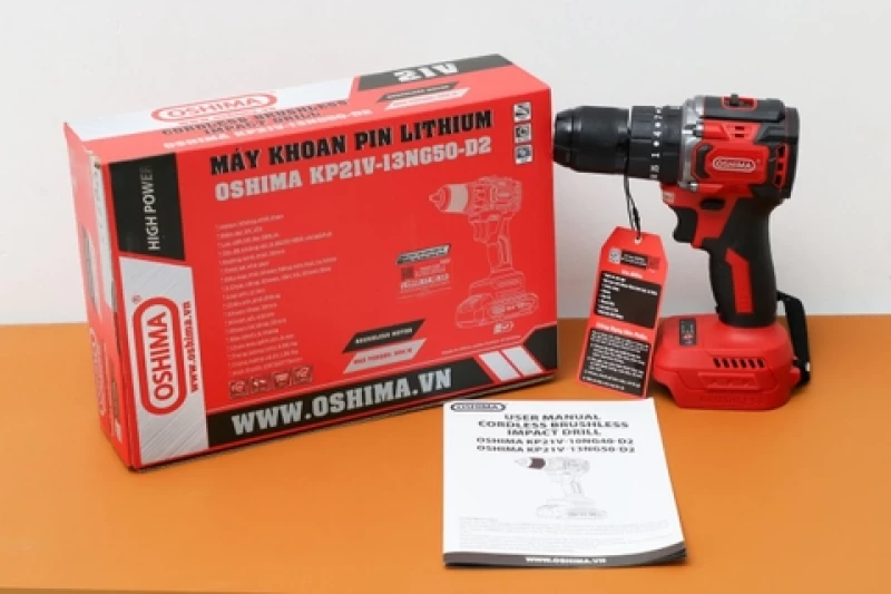 Máy khoan pin lithium Oshima KP21V-13NG50-D2 (Thân Máy) - Hình ảnh 11 OSHIMA