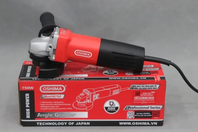 Máy mài góc Oshima M750 750W Đỏ Điện 1 pha - Hình ảnh 7 OSHIMA