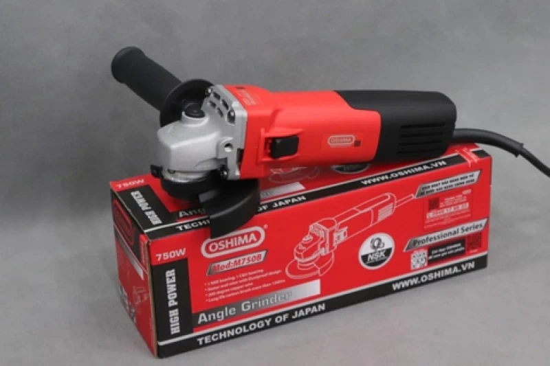 Máy mài góc Oshima M750B 750W Đỏ Điện 1 pha - Hình ảnh 7 OSHIMA