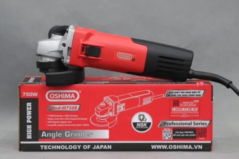 Máy mài góc Oshima M750B 750W Đỏ Điện 1 pha - Hình ảnh 6 OSHIMA