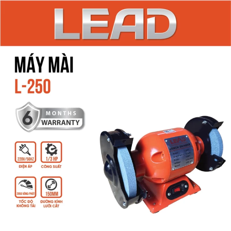 Máy Mài Hai Đá 250W Lead L-250 - Hình ảnh 4 LEAD