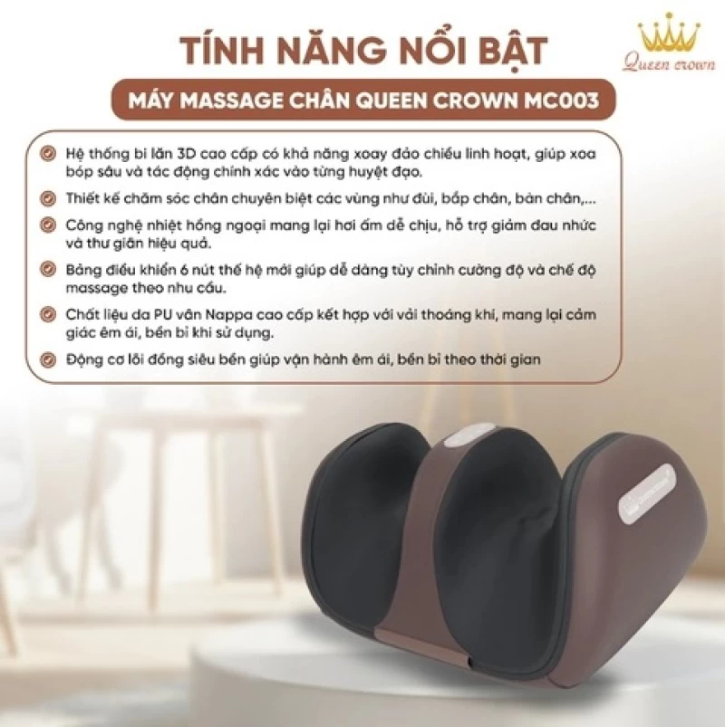 Máy Massage Chân Queen Crown MC003 - Hình ảnh 1 QUEEN CROWN