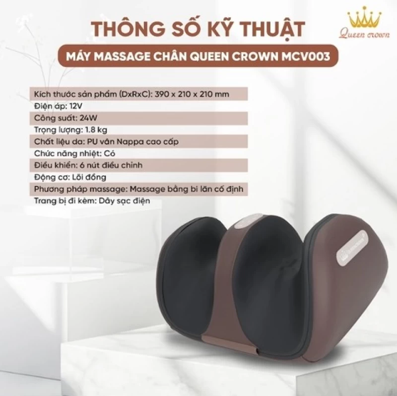 Máy Massage Chân Queen Crown MC003 - Hình ảnh 2 QUEEN CROWN