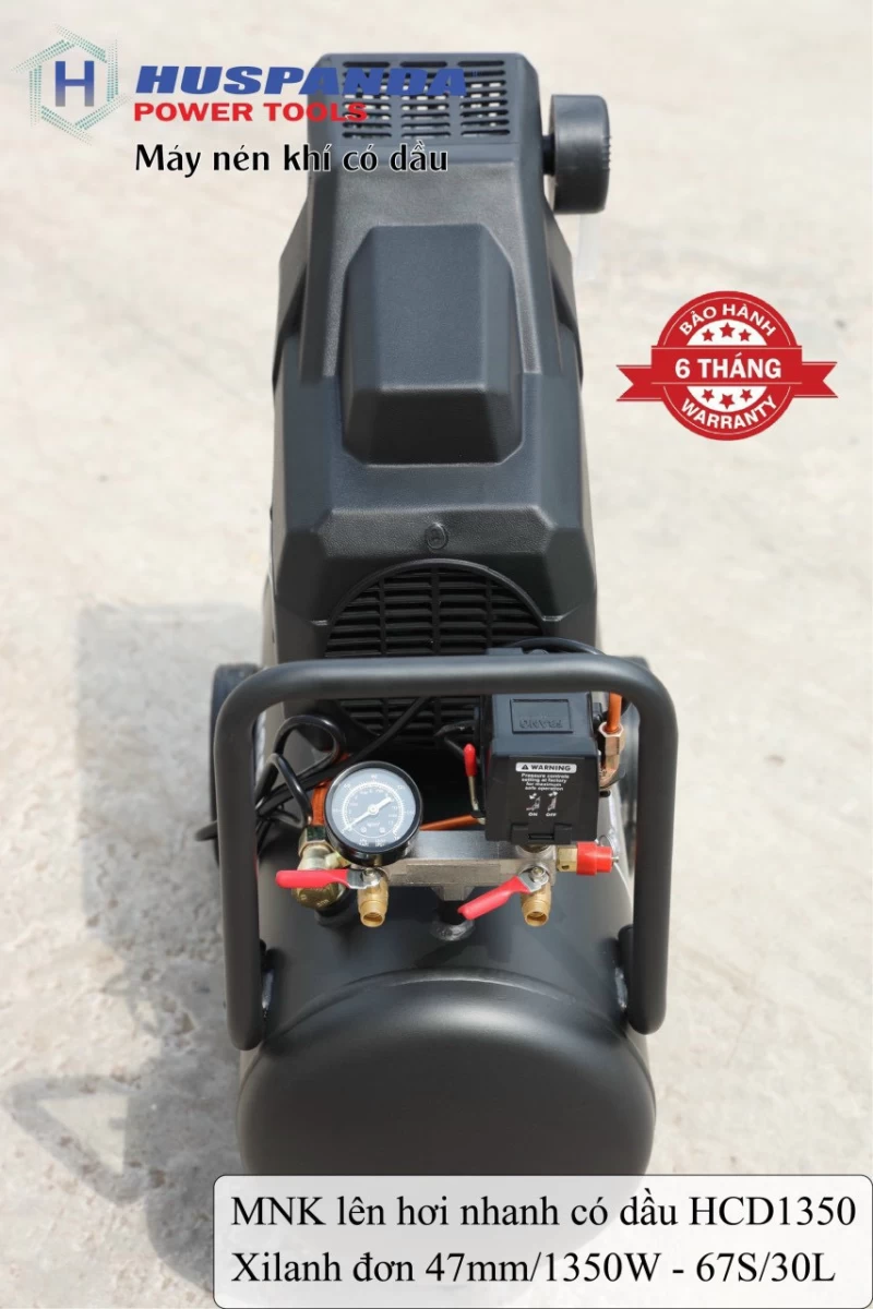 Máy Nén Khí Có Dầu 1350W 30L Huspanda HCD1350 - Hình ảnh 1 HUSPANDA