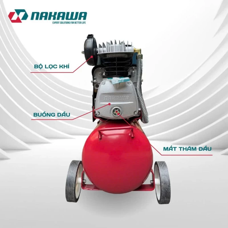 Máy Nén Khí đầu liền 2 tụ 1875W 30L NAKAWA NK-2T2530E - Hình ảnh 6 NAKAWA