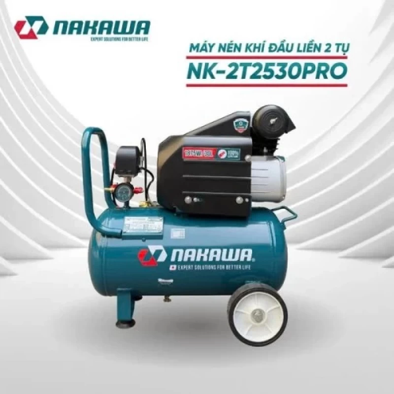 Máy Nén Khí đầu liền 2 tụ 1875W 30L NAKAWA NK-2T2530PRO - Hình ảnh 2 NAKAWA