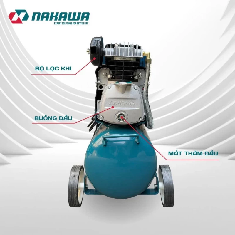 Máy Nén Khí đầu liền 2 tụ 1875W 30L NAKAWA NK-2T2530PRO - Hình ảnh 6 NAKAWA