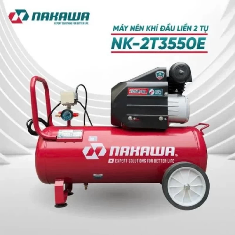 Máy Nén Khí đầu liền 2 tụ 2625W 50L NAKAWA NK-2T3550E - Hình ảnh 1 NAKAWA